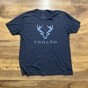 FORLOH Hunting T-Shirt BLUE-GREY Outdoors Hiking Camping USA Men's LARGE - Picture 1 of 3