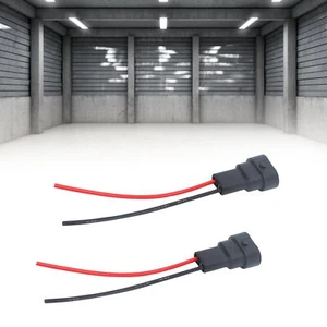 2Pcs Socket Wires Male Adapter Bulb Copper Wiring Harness 12V For LED Headlights - Picture 1 of 23