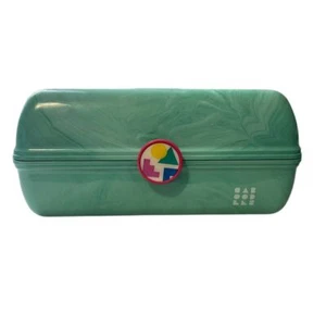 Caboodles Cosmetic Case Vintage Turquoise Swirl Makeup Organizer Storage - Picture 1 of 10