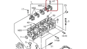 ( 1 ) GENUINE ISUZU 8942323120 STUD-culata a balancín M8X18 1988-1997 2.6L - Imagen 1 de 3