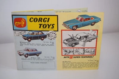 B93 CATALOGO CARTELLA VOLANTINO CORGI TOYS 1964 UK U.K. EXC. COND. - Immagine 1 di 4