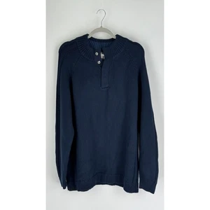 Flag Anthem Mens Navy Plainview Mock Neck Sweater Long Sleeve Size 2XL NWT - Picture 1 of 8