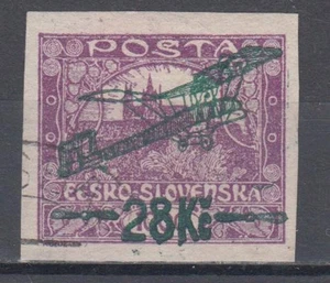 CZECHOSLOVAKIA - 1920 AIR OVERPRINT on HRADCANY by MUCHA Mi.: 194A Sc.: C3 -used - Picture 1 of 1