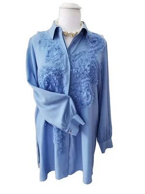 🌟MAX MARA  Camicetta in georgette  50IT_ 46DE_ 48FR_ 18GB_ 16US, Taglia plus 21 - Imagen 1 de 4