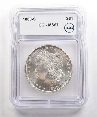 1880-S Morgan Silver Dollar MS67 ICG *5381 - Image 1 of 3