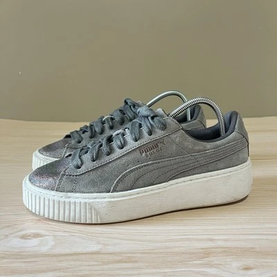 Gray Puma Suede Sneakers Womens Sz 7 - Image 1 of 4