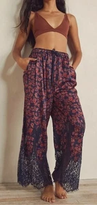 FREE PEOPLE Intimate Night Out Schlafhose XS Midnight/Flieder - Bild 1 von 11