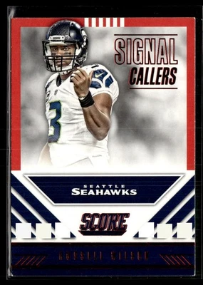 Tarjeta de fútbol americano roja 3003D 2016 Score #22 Russell Wilson Signal Callers Foto 1 de 2