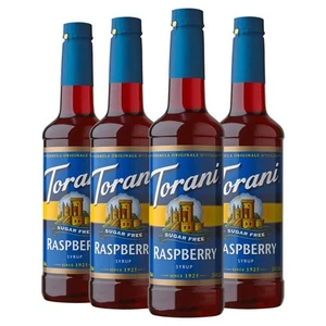 Torani Sugar Free Syrup Raspberry 25.4 Ounce Pack of 4 - Picture 1 of 8