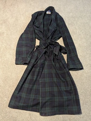 Vintage Pendleton Robe Mens Large Blackwatch Tartan Plaid Wool Bath With Belt  - Image 1 of 4
