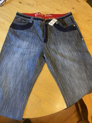 Vintage Crown Holder Jeans 42x35 Jeans Blue Denim Men’s New Old Stock - Image 1 of 4