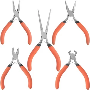5pcs Assorted Mini Pliers Set Jeweller Craft Hobby Precision Soft Sprung Grip - Picture 1 of 10