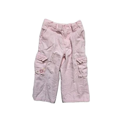 Pantalones cargo vintage Carter's niñas pierna ancha 3 T rosa Foto 1 de 3