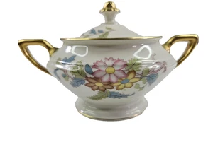 Rosenthal Persiana Continental Sugar Bowl Lid Ivory Floral Gold Rim Germany - Picture 1 of 10