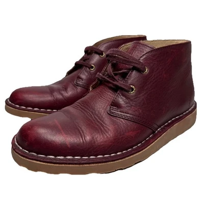 Botines L.L.Bean Mujer Talla 9 Rojo Stonington Chukka Punta Redonda Cordones Cuero Foto 1 de 4