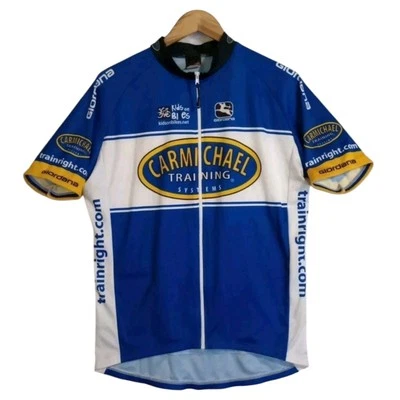 Camiseta deportiva de ciclismo Giordana Carmichael Training Systems talla XL cremallera completa Italia  Foto 1 de 4