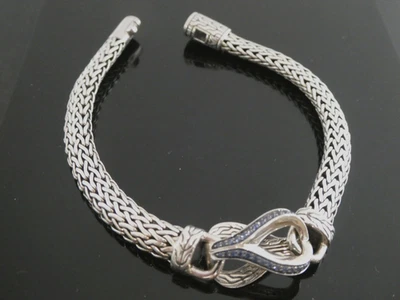 Brazalete Cadena Estación Zafiro Azul 925 Esterilizado John Hardy Asli Talla 6 3/4" Foto 1 de 4