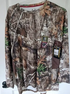 Realtree Edge Camouflage Men's Long Sleeve Performance Hunting T Shirt Size 2XL - Picture 1 of 2