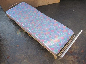 VINTAGE JAY-BE METAL FRAME FOLD UP GUEST BED CAMP PORTABLE SINGLE Q - Picture 1 of 5