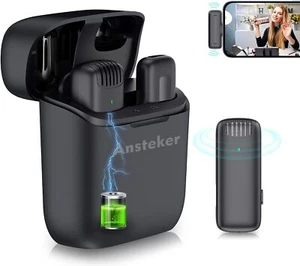 Ansteker Professional Wireless Lavalier Lapel Mic for iPhone iPad RRP: £36 - Picture 1 of 8