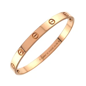 Cartier Love Bracelet Bangle 18K Pink Gold 750 Size18 90256625 - Picture 1 of 8