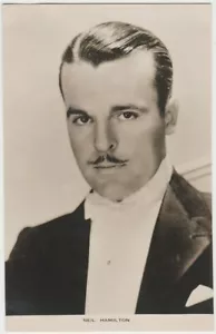 Neil Hamilton primi anni '30 film settimanale foto reale cartolina o cartolina fotografica RPPC - Foto 1 di 2