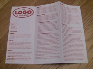 The LOGO Board Game Replacement Parts/Pieces-Instructions - Picture 1 of 1