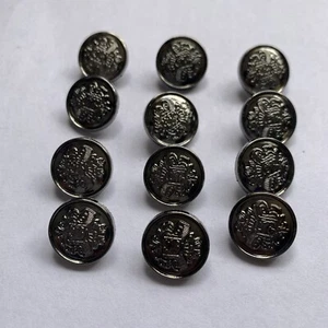 25 Wappen Militär Blazer Knöpfe - Silber - Kunststoff - Schaft aufnähen 20 mm - Bild 1 von 3