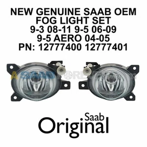 PAR DE LUCES ANTINIEBLA SAAB 9-3 08-11 9-5 04-09 AERO NUEVO ORIGINAL FABRICANTE DE EQUIPOS ORIGINALES 12777400 12777401 - Imagen 1 de 3