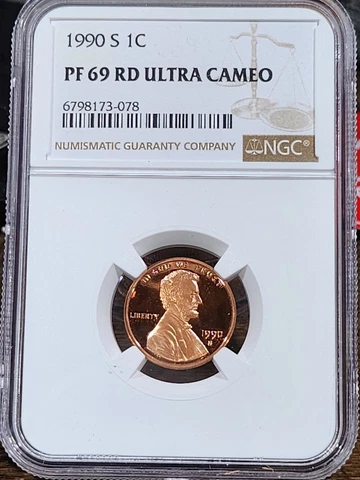 1990 S Lincoln 1c, NGC Certified PF 69 UCAM RD, 078 Cover