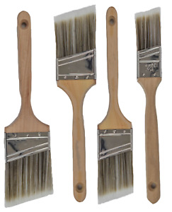 4 Pack Angle House Wall,Trim Paint Brush Set Home Exterior or Interior Brushes