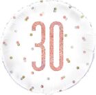 Rose Gold Age 30th & Happy Birthday Party Decorations Buntings Banners Balloons