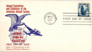GOLDPATH: US AIRMAIL 1954 PHILADELPHIA,PA.FDC.ANNUAL CONVT&EXHIBIT CV742_P16 - Picture 1 of 2