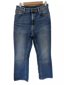 Nudie Jeans Co Rowdy Ruth Women's Slim Bootcut Blue Denim Jeans Size 30 Zip Fly - Picture 1 of 6