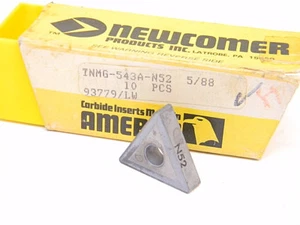 NEW SURPLUS 10PCS. NEWCOMER  TNMG 543A  GRADE: N52  CARBIDE INSERTS - Picture 1 of 1