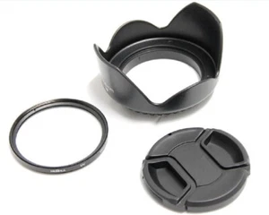 58mm Lens Hood Cap UV Filter for Canon EOS 550D 600D 1000D Kiss X2 X3 X4 X5 - Picture 1 of 4