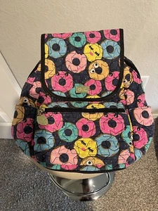 Betsey Johnson Luv Betsey Quilted Donut Emoji Backpack - Picture 1 of 13