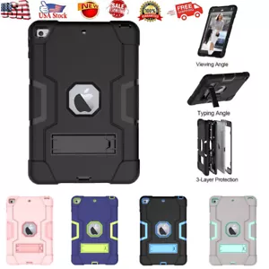 For iPad 2nd 3rd 4th 5th 6th Gen & A16 Case Mini A17 Heavy Duty Stand Case Cover - Picture 1 of 49