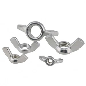 QTY 5 1/4"-20 UNC WING BUTTERFLY NUTS ZINC PLATED TO FIT BOLTS & SCREWS - Picture 1 of 5