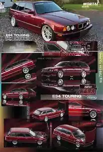 Mortal 1:64 BMW E34 M5 TOURING Wagon Openable Hood Diecast Car Models Gifts Toys - Foto 1 di 8