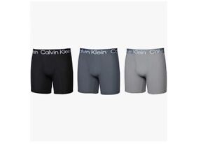 NEW Calvin Klein Men's 3 Pack Microfiber Wicking BOXER Briefs NP2483S030 M,L,XL