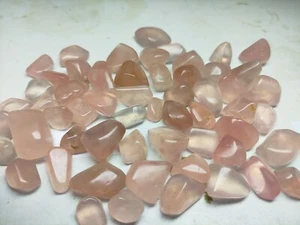 Natural Rose Quartz Tumbles - Healing Crystals for Love and Harmony 50g LOT - Picture 1 of 10