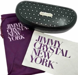 NEW Jimmy Crystal New York L Black Hard Clamshell SUNGLASSES Case Pouch Cloth - Picture 1 of 7