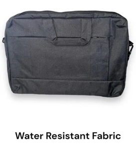 16” Black Water Resistant Laptop Bag With Detachable Strap - Afbeelding 1 van 7