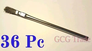 36 Pc 3/8 Inch Acid Brushes Metal Handle Horsehair Bristle Hobby Glue Oil 3/8" - Picture 1 of 4