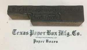 Letterpress Printing Block Paper Box MFG, Co. Manufacturers Of Paper Boxes - Picture 1 of 3