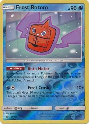 Pokemon Ultra Prism Frost Rotom Reverse Holo Rare 41/156