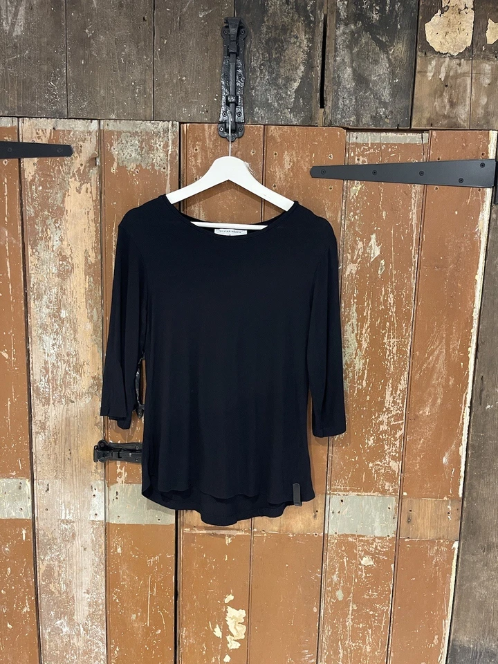 Silvian Heach by Lookiero Black 3/4 Sleeve Round Neck Stretch Women's 34in Chest - Image 1 of 4