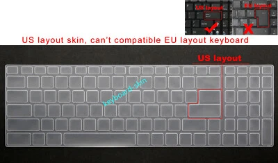 US Keyboard Skin Cover for MSI MS-1781 MS-16J9 MS-1791 MS-1792 MS-1793 MS-1796 - Image 1 of 4
