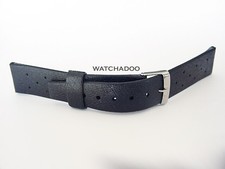 Vintage NOS Swiss Tropic Military 18mm Black Rubber Dive Band Strap INOX Buckle